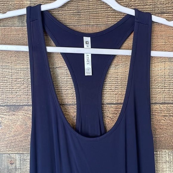 Fabletics Iliana Maxi Dress Midnight Blue Racerback Size Small - Picture 2 of 10
